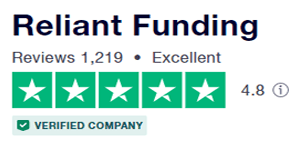 Trustpiliot rating for Reliant Funding