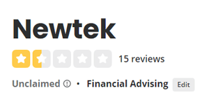 Newtek's Yelp Review Score